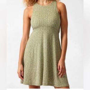 Athleta Santorini Thera printed dress, Size L/P.  Green/White.